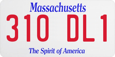 MA license plate 310DL1