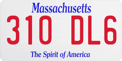 MA license plate 310DL6