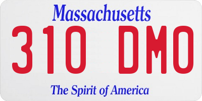 MA license plate 310DM0