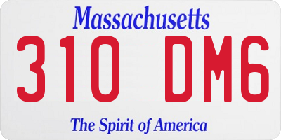 MA license plate 310DM6