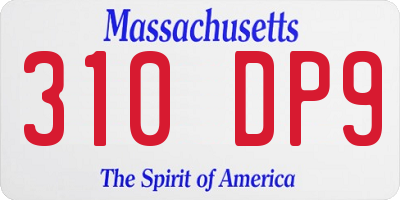 MA license plate 310DP9