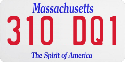 MA license plate 310DQ1