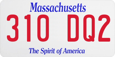 MA license plate 310DQ2