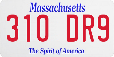 MA license plate 310DR9