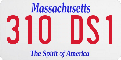 MA license plate 310DS1