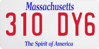 MA license plate 310DY6