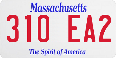 MA license plate 310EA2