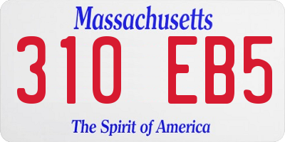 MA license plate 310EB5