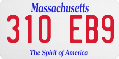 MA license plate 310EB9