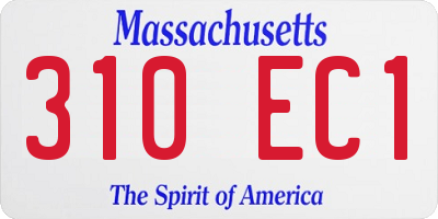 MA license plate 310EC1