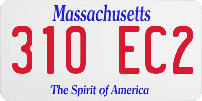 MA license plate 310EC2