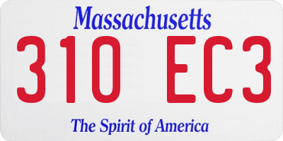 MA license plate 310EC3