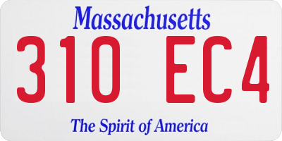MA license plate 310EC4