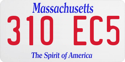 MA license plate 310EC5
