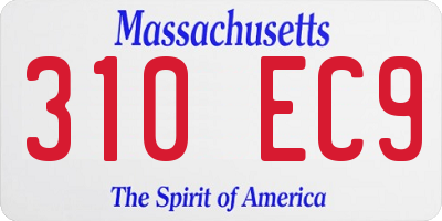 MA license plate 310EC9