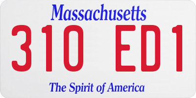 MA license plate 310ED1