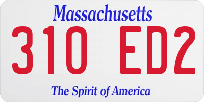 MA license plate 310ED2