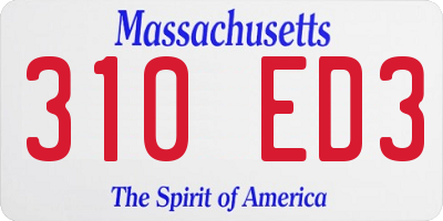 MA license plate 310ED3
