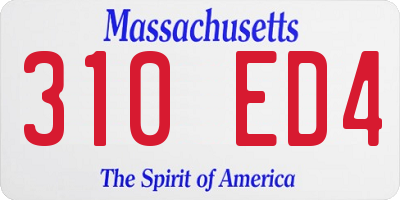 MA license plate 310ED4