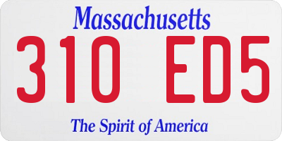 MA license plate 310ED5