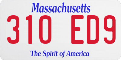 MA license plate 310ED9