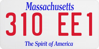 MA license plate 310EE1