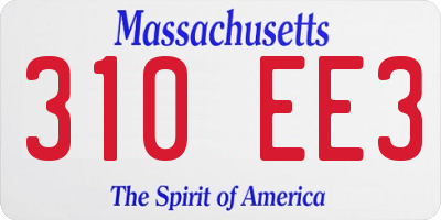 MA license plate 310EE3