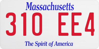 MA license plate 310EE4