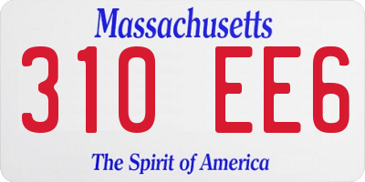 MA license plate 310EE6