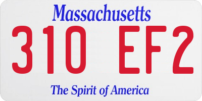 MA license plate 310EF2