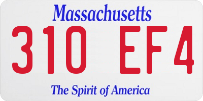 MA license plate 310EF4