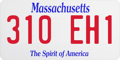 MA license plate 310EH1
