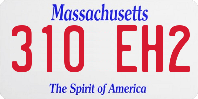 MA license plate 310EH2