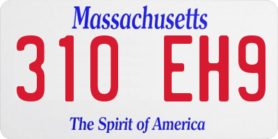 MA license plate 310EH9