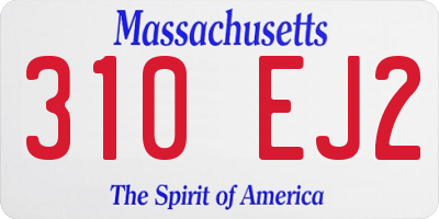 MA license plate 310EJ2