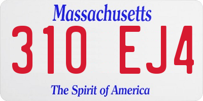MA license plate 310EJ4