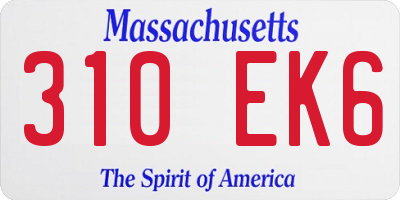 MA license plate 310EK6