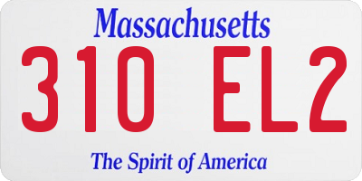 MA license plate 310EL2