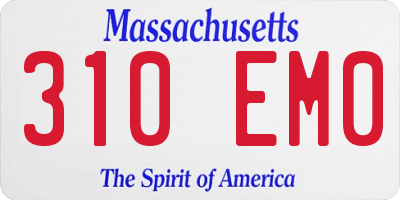 MA license plate 310EM0