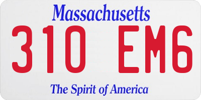 MA license plate 310EM6
