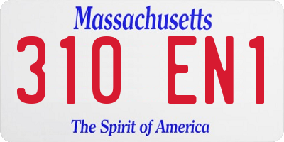 MA license plate 310EN1
