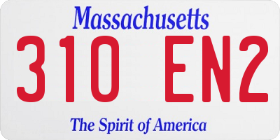 MA license plate 310EN2