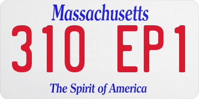 MA license plate 310EP1