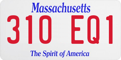 MA license plate 310EQ1