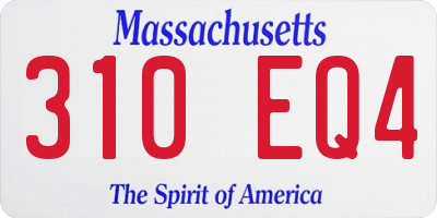 MA license plate 310EQ4