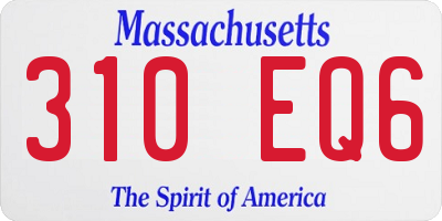 MA license plate 310EQ6