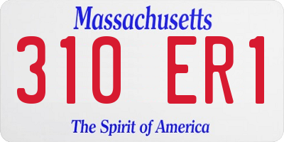 MA license plate 310ER1