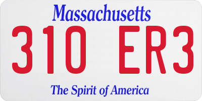MA license plate 310ER3