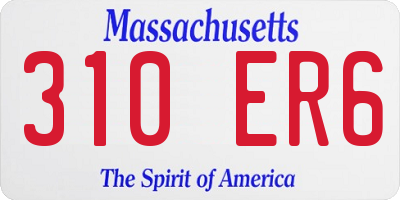 MA license plate 310ER6