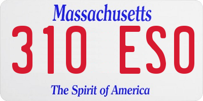 MA license plate 310ES0